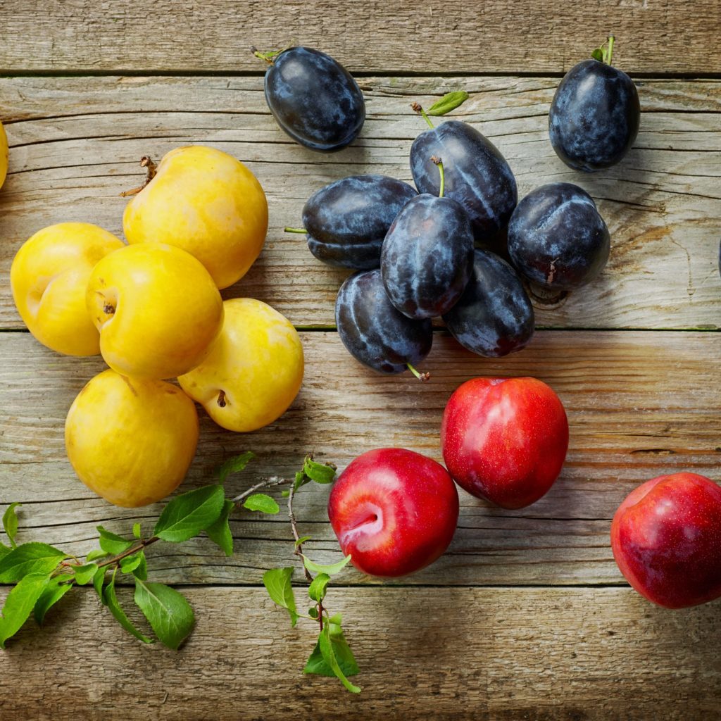 Various Kinds Of Fresh Plums