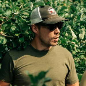 Prof. Lee Kalcsits in the orchards
