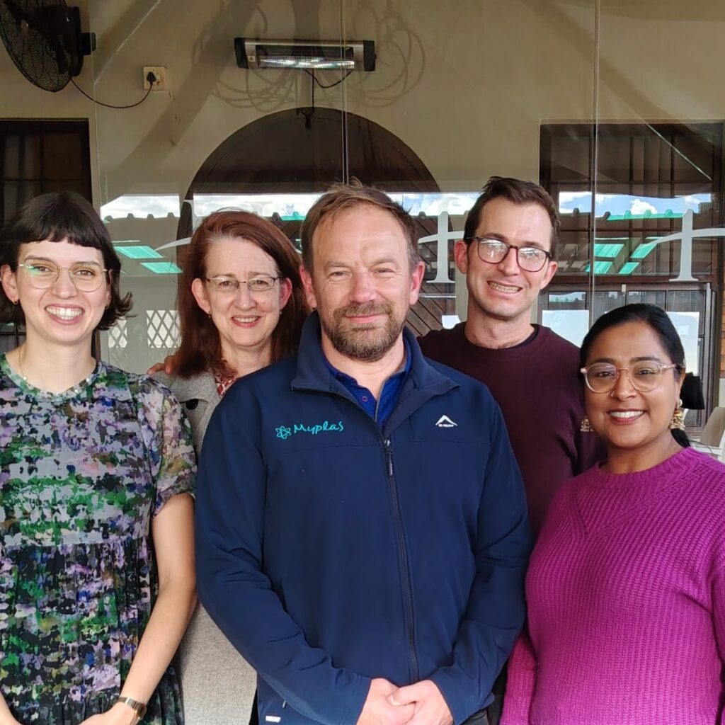Axelle Rupert (COLEAD), Dr Kirsten Barnes (ACEN), Johan Conradie (MyPlas), Mr Oliver Bonstein (SAPRO), and Nitasha Baijnath-Pillay (Hortgro).
