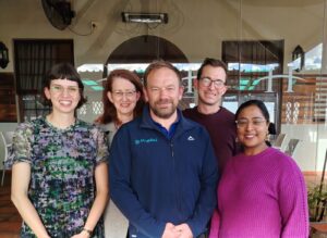 Axelle Rupert (COLEAD), Dr Kirsten Barnes (ACEN), Johan Conradie (MyPlas), Mr Oliver Bonstein (SAPRO), and Nitasha Baijnath-Pillay (Hortgro).
