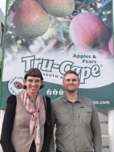 Axelle Rupert (COLEAD) & Stephen Jordaan (Quality Manager: Tru-Cape Fruit Marketing)