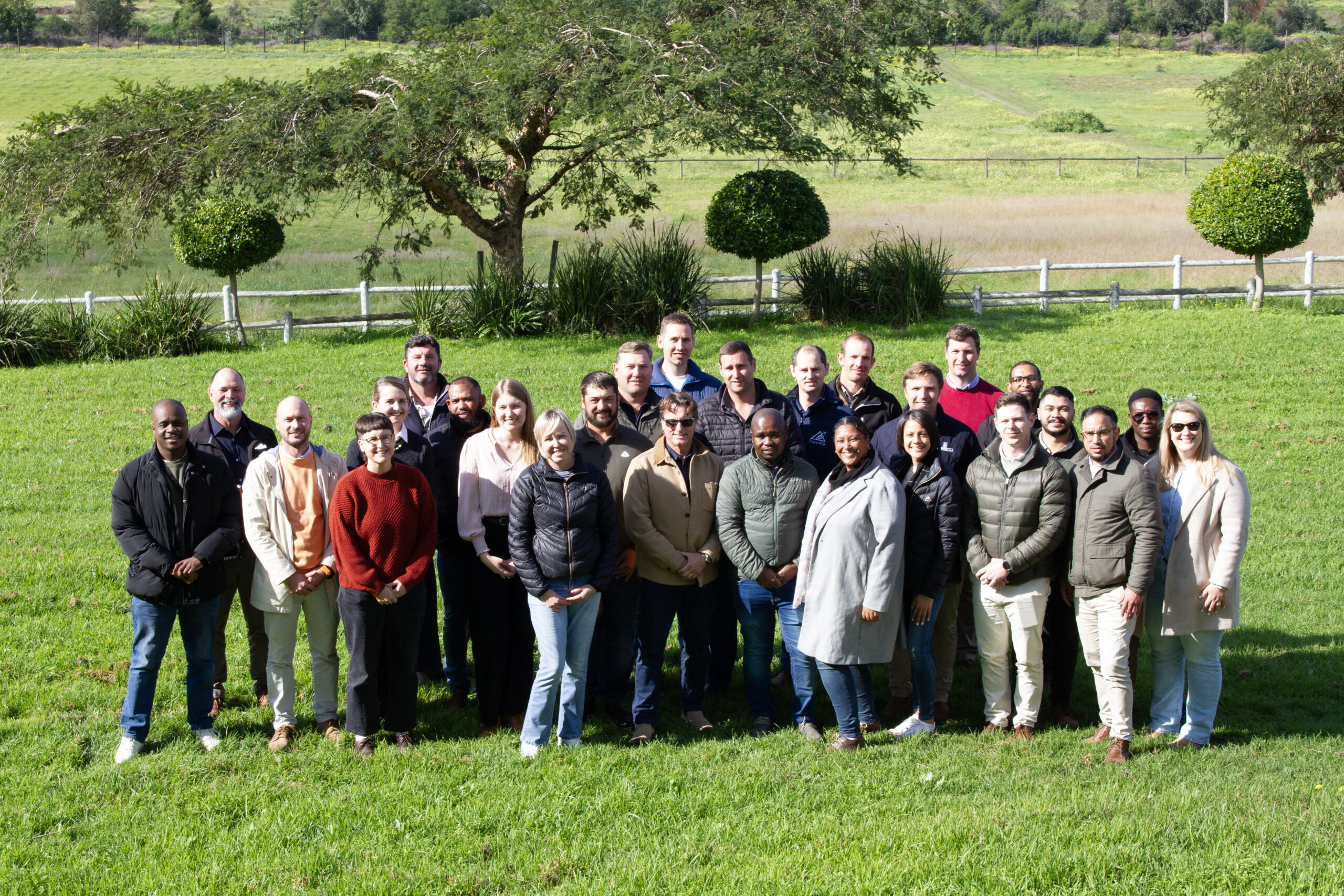 The previous young leader group recently received their diplomas; amongst them are the new Provar CEO, Tristan Dorfling at the back on the left and Richard Hutton-Squire at the back on the right Western Cape Young Farmer of the Year